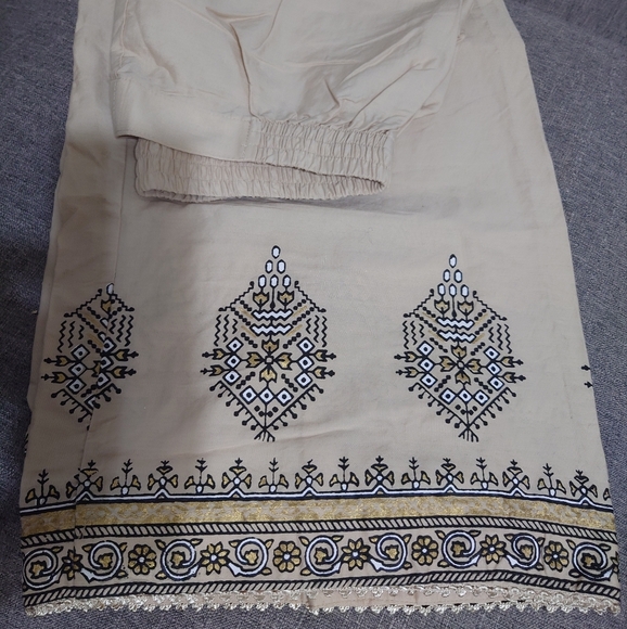 Pants - Comfy Breathable Summer Cotton Trouser With Handwork Block Paint